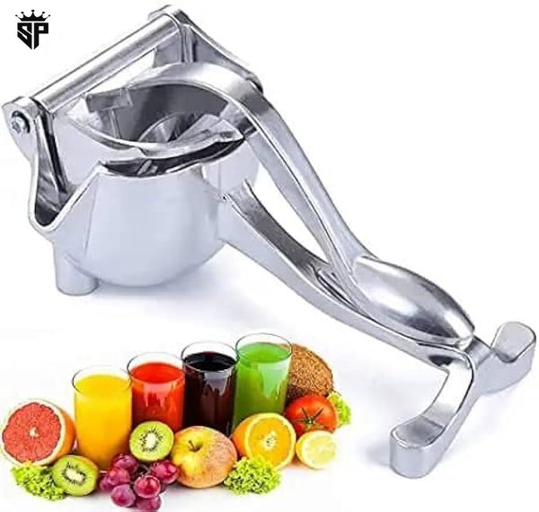 SP Dealz Manual Fruit Juicer, Selected Trend Juice Squeezer Aluminium Alloy Hand Press Juicer Lime Metal, for Juicing Lemons, Limes, Oranges, Metallic