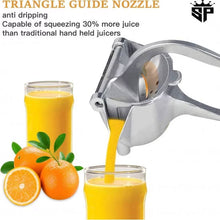 SP Dealz Manual Fruit Juicer, Selected Trend Juice Squeezer Aluminium Alloy Hand Press Juicer Lime Metal, for Juicing Lemons, Limes, Oranges, Metallic